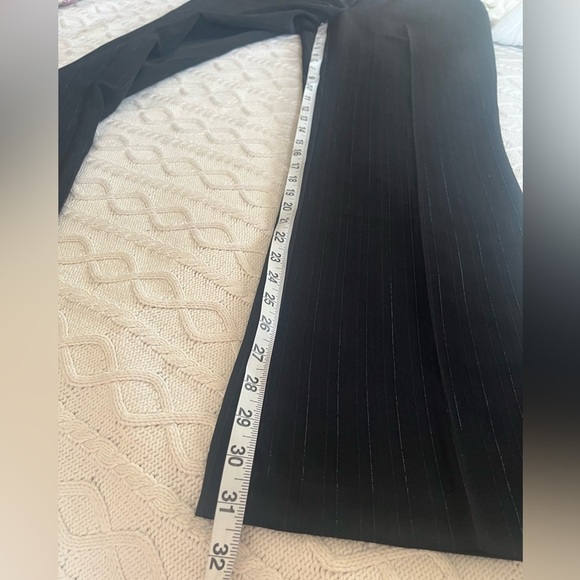 Worthington Black with Pinstripes Dressy Trouser Pants Wide Leg Women’s Size 4 - Picture 9 of 14